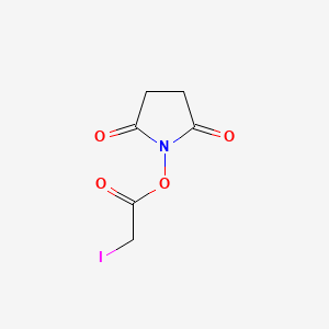 2,5-Dioxopyrrolidin-1-yl 2-iodoacetate chemical structure (CAS 39028-27-8)