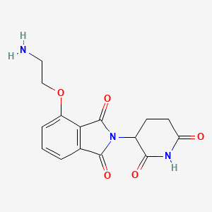 4-(2-Aminoethoxy)-2-(2,6-dioxopiperidin-3-yl)isoindoline-1,3-dione chemical structure (CAS 390367-50-7)