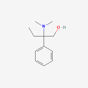 2-(Dimethylamino)-2-phenylbutan-1-ol chemical structure (CAS 39068-94-5)