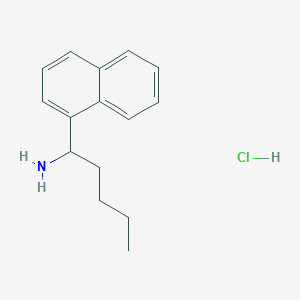 1-(Naphthalen-1-yl)pentan-1-amine hydrochloride chemical structure (CAS 39110-83-3)