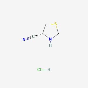 (R)-Thiazolidine-4-carbonitrile hydrochloride chemical structure (CAS 391248-17-2)