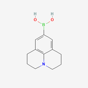 (1,2,3,5,6,7-Hexahydropyrido[3,2,1-ij]quinolin-9-yl)boronic acid chemical structure (CAS 391248-18-3)