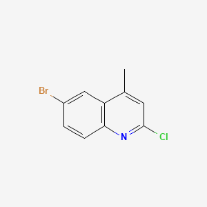 6-Bromo-2-chloro-4-methylquinoline chemical structure (CAS 3913-19-7)
