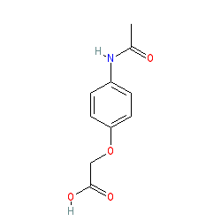 2-(4-Acetamidophenoxy)acetic acid chemical structure (CAS 39149-13-8)