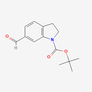 tert-Butyl 6-formylindoline-1-carboxylate chemical structure (CAS 391668-75-0)