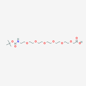 2,2-Dimethyl-4-oxo-3,8,11,14,17,20,23-heptaoxa-5-azapentacosan-25-oic acid chemical structure (CAS 391684-36-9)