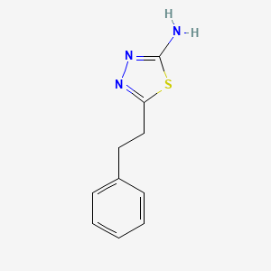 5-Phenethyl-1,3,4-thiadiazol-2-amine chemical structure (CAS 39181-40-3)