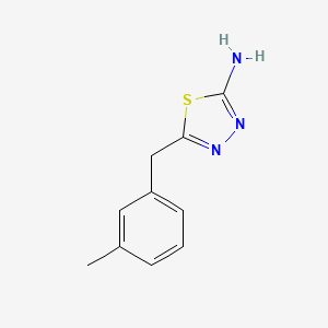 5-(3-Methylbenzyl)-1,3,4-thiadiazol-2-amine chemical structure (CAS 39181-46-9)