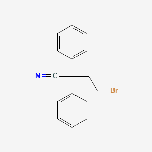 4-Bromo-2,2-diphenylbutyronitrile chemical structure (CAS 39186-58-8)