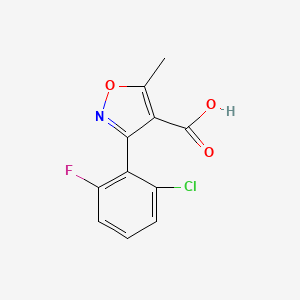 3-(2-Chloro-6-fluorophenyl)-5-methylisoxazole-4-carboxylic acid chemical structure (CAS 3919-74-2)