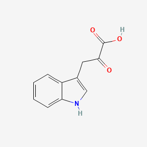 3-(1H-Indol-3-yl)-2-oxopropanoic acid chemical structure (CAS 392-12-1)