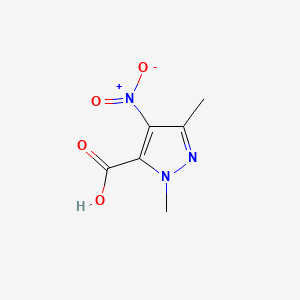 1,3-Dimethyl-4-nitro-1H-pyrazole-5-carboxylic acid chemical structure (CAS 3920-37-4)