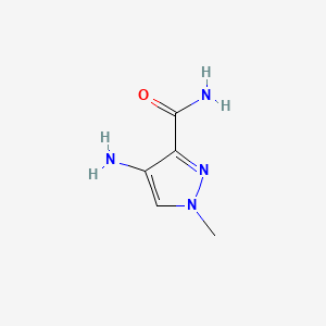 4-Amino-1-methyl-1H-pyrazole-3-carboxamide chemical structure (CAS 3920-40-9)