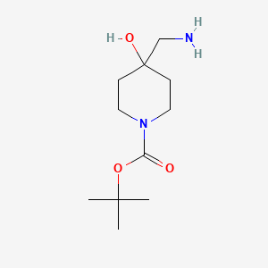 1-Boc-4-(Aminomethyl)-4-hydroxypiperidine chemical structure (CAS 392331-66-7)