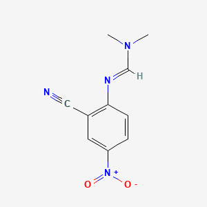N'-(2-Cyano-4-nitrophenyl)-N,N-dimethylformimidamide chemical structure (CAS 39263-34-8)