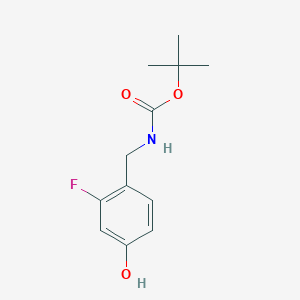 tert-Butyl (2-fluoro-4-hydroxybenzyl)carbamate chemical structure (CAS 392636-92-9)