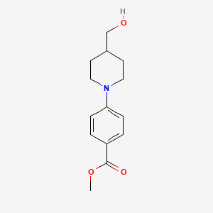Methyl 4-(4-(hydroxymethyl)piperidin-1-yl)benzoate chemical structure (CAS 392690-98-1)