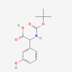 a-(Boc-amino)-3-hydroxybenzeneacetic acid chemical structure (CAS 39274-53-8)