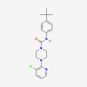 N-(4-(tert-Butyl)phenyl)-4-(3-chloropyridin-2-yl)piperazine-1-carboxamide chemical structure (CAS 393514-24-4)