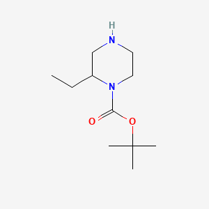tert-Butyl 2-ethylpiperazine-1-carboxylate chemical structure (CAS 393781-71-0)