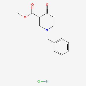 Methyl 1-benzyl-4-oxopiperidine-3-carboxylate hydrochloride chemical structure (CAS 3939-01-3)