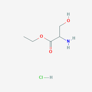 DL-serine ethyl ester hydrochloride chemical structure (CAS 3940-27-0)
