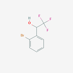 1-(2-Bromophenyl)-2,2,2-trifluoroethanol chemical structure (CAS 394203-55-5)