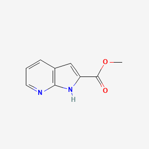 Methyl 1H-pyrrolo[2,3-b]pyridine-2-carboxylate chemical structure (CAS 394223-02-0)