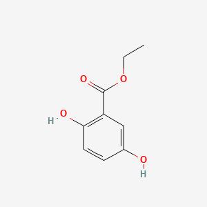Ethyl 2,5-dihydroxybenzoate chemical structure (CAS 3943-91-7)
