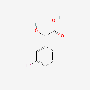 2-(3-Fluorophenyl)-2-hydroxyacetic acid chemical structure (CAS 395-05-1)