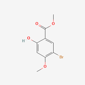Methyl 5-bromo-2-hydroxy-4-methoxybenzoate chemical structure (CAS 39503-52-1)
