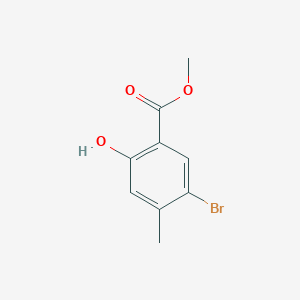 Methyl 5-bromo-2-hydroxy-4-methylbenzoate chemical structure (CAS 39503-57-6)
