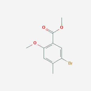 Methyl 5-bromo-2-methoxy-4-methylbenzoate chemical structure (CAS 39503-58-7)