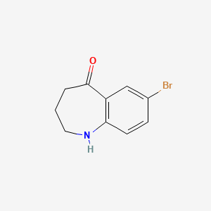 7-Bromo-3,4-dihydro-1H-benzo[b]azepin-5(2H)-one chemical structure (CAS 3951-89-1)