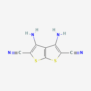 3,4-Diaminothieno[2,3-b]thiophene-2,5-dicarbonitrile chemical structure (CAS 3954-26-5)