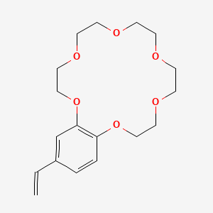 18-Vinyl-2,3,5,6,8,9,11,12,14,15-decahydrobenzo[b][1,4,7,10,13,16]hexaoxacyclooctadecine chemical structure (CAS 39557-71-6)