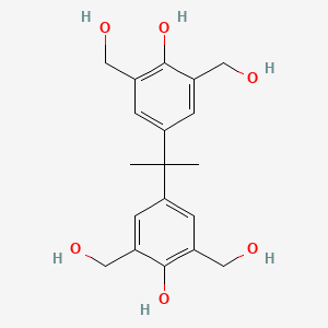 (Propane-2,2-diylbis(2-hydroxybenzene-5,3,1-triyl))tetramethanol chemical structure (CAS 3957-22-0)