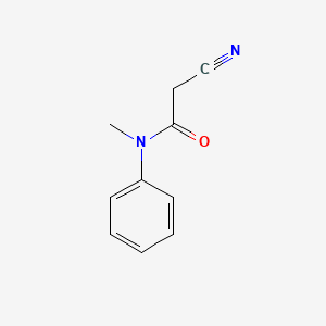 2-Cyano-N-methyl-N-phenylacetamide chemical structure (CAS 39581-30-1)