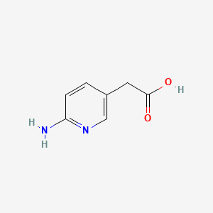2-(6-Aminopyridin-3-yl)acetic acid chemical structure (CAS 39658-45-2)