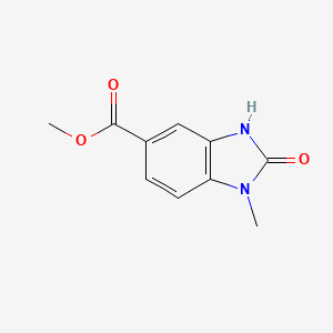 Methyl 1-methyl-2-oxo-2,3-dihydro-1H-benzo[d]imidazole-5-carboxylate chemical structure (CAS 396652-38-3)