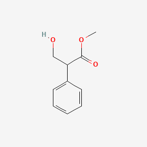 Methyl 3-hydroxy-2-phenylpropanoate chemical structure (CAS 3967-53-1)