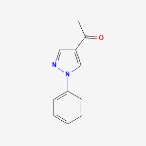 1-(1-Phenyl-1H-pyrazol-4-yl)ethan-1-one chemical structure (CAS 3968-40-9)