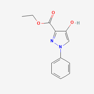 Ethyl 4-hydroxy-1-phenyl-1H-pyrazole-3-carboxylate chemical structure (CAS 39683-24-4)
