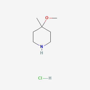 4-Methoxy-4-methylpiperidine hydrochloride chemical structure (CAS 3970-73-8)