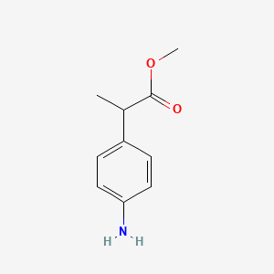 Methyl 2-(4-aminophenyl)propanoate chemical structure (CAS 39718-97-3)