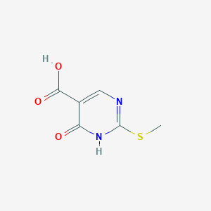 4-Hydroxy-2-(methylthio)pyrimidine-5-carboxylic acid chemical structure (CAS 397308-78-0)