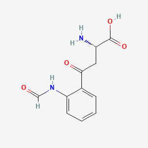 (S)-2-Amino-4-(2-formamidophenyl)-4-oxobutanoic acid chemical structure (CAS 3978-11-8)