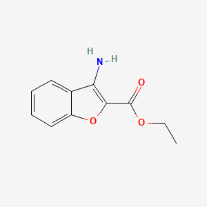 Ethyl 3-aminobenzofuran-2-carboxylate chemical structure (CAS 39786-35-1)