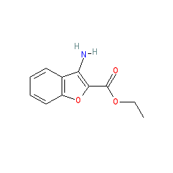 Ethyl 3-aminobenzofuran-2-carboxylate chemical structure (CAS 39786-35-1)