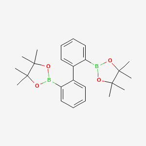 2,2'-Bis(4,4,5,5-tetramethyl-1,3,2-dioxaborolan-2-yl)-1,1'-biphenyl chemical structure (CAS 398128-09-1)